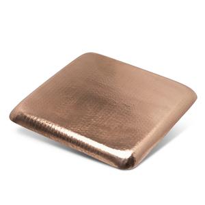 ถาดสี่เหลี่ยมทองแดงสีโรสโกลด์ทำด้วยมือจานเสิร์ฟอาหารพื้นผิวแบบตอกสำหรับร้านอาหารบาร์บ้านงานเลี้ยง - Product Image 5