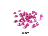 Vente en gros de rubis naturels de 3 mm, pierres précieuses facettées, qualité supérieure AAA+, belle couleur rouge, certifiées IGI, traitées thermiquement, calibrées, Vivaaz
