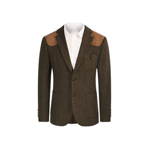 Blazer Casual Entallado de Un Solo Botón, Chaqueta Elegante a Cuadros con Mangas Largas para Trajes - Product Image 4