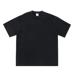 Top Trend Drop Shoulder Venta al por mayor 100% algodón 250G Heavy Washed Color sólido Camiseta de talla grande para hombre Camiseta de manga corta Stock - Product Image 2