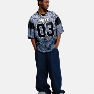 Camisetas de Fútbol Americano Personalizadas para Hombre, de Malla, Talla Grande, con Estampado Personalizado, Manga Corta, Estilo Urbano, Fabricante OEM de Marca Privada - Product Image 5