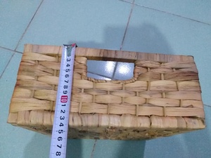 Plateau de service et de rangement en jacinthe d'eau faite à la main de taille personnalisée de haute qualité avec charme rustique Blue Lotus Farm - Product Image 3