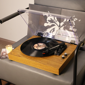 Tourne-disque <span class=keywords><strong>vinyle</strong></span> tout-en-un avec son haute fidélité, plateau antidérapant et stylet rubis - Product Image 4