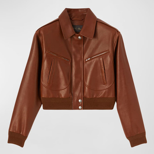 Venta al por mayor de chaqueta de piel de oveja de cuero de las mujeres de lona transpirable de punto de talla grande prendas de vestir exteriores única para uso al aire libre para la venta - Product Image 1