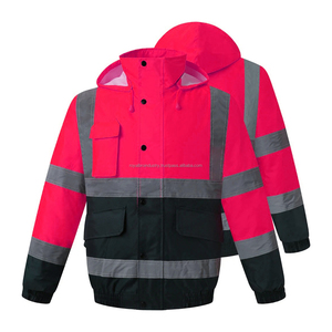 Chaqueta de trabajo de invierno de alta visibilidad para hombre, ropa de trabajo de bombardero aislada con múltiples bolsillos, uniforme de equipo de trabajo transpirable - Product Image 5