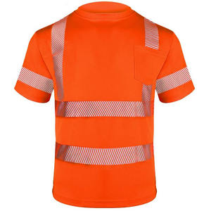 เสื้อโปโลสะท้อนแสงสะท้อนสะท้อนแสงสะท้อนสะท้อนแสง,เสื้อทำงานก่อสร้างมองเห็นได้ชัดเจนมีความปลอดภัยสำหรับการจราจรบนถนนตามสั่ง - Product Image 4