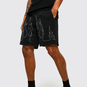 Pantalones cortos de gran tamaño con diamantes de imitación para hombre, 100% de algodón, pantalones de playa a la moda, pantalones cortos informales de verano con diamantes de imitación personalizados - Product Image 1