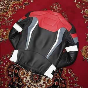 แจ็คเก็ตมอเตอร์ไซค์หนัง PU สำหรับฤดูหนาว ขายส่ง ออกแบบเองได้ ซิปแบบสวมใส่สบาย คุณภาพสูงสำหรับผู้ชาย ผลิตจากโพลีเอสเตอร์ แจ็คเก็ตสำหรับขี่มอเตอร์ไซค์ - Product Image 6
