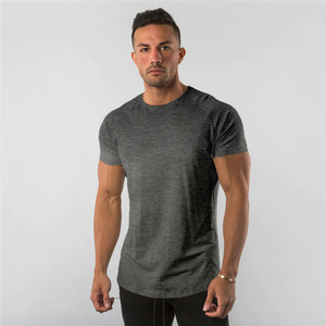 Fabricant Fabricants de qualité Design musclé Chemises pour hommes T-shirt en coton bio ajusté personnalisé - Product Image 2