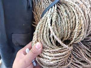 Corde artisanale en jonc de mer 2-3mm fabriquée au Vietnam Fil de paille Corde en jonc de mer personnalisée 2024 Lotus bleu - Product Image 6