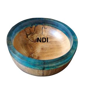 Cuenco de madera rústico Acabado personalizado Tuerca decorativa y cuenco de servidor de frutas secas para el hogar Hotel Vajilla Servidor Artículo decorativo - Product Image 1