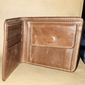 Portefeuille pour hommes de qualité supérieure en cuir de vache véritable de luxe en cuir de traction - Product Image 1