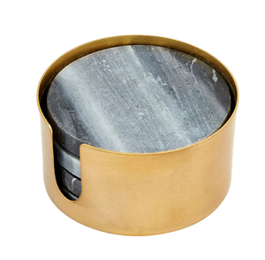 Regalos Posavasos de piedra de mármol natural Con soporte de latón para utensilios de cocina y uso en restaurantes al mejor precio - Product Image 6