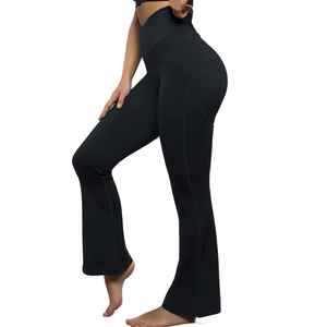 Leggings de yoga pour femmes respirant tricoté taille haute antibactérien Fitness course à pied sport Jogging pantalon - Product Image 5
