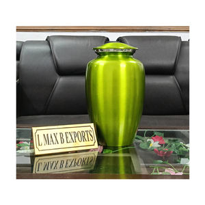 Fourniture directe d'usine Prix du marché le plus bas Fournitures funéraires Urne de crémation pour adultes en métal et aluminium pour cendres humaines d'Inde - Product Image 1