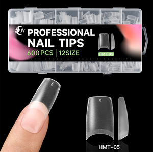 JIEYU CE - Caja <span class=keywords><strong>de</strong></span> 600 <span class=keywords><strong>Uñas</strong></span> <span class=keywords><strong>Acrílicas</strong></span> Cuadradas Francesas Mate <span class=keywords><strong>de</strong></span> Media Cobertura <span class=keywords><strong>para</strong></span> <span class=keywords><strong>Principiantes</strong></span>, <span class=keywords><strong>para</strong></span> Uso en Casa o en Salones <span class=keywords><strong>de</strong></span> <span class=keywords><strong>Uñas</strong></span> - Product Image 2