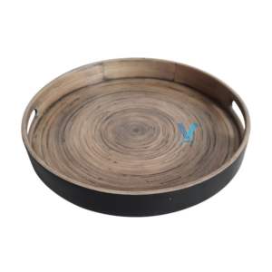 Bandeja de servicio de mimbre para el hogar moderna bandeja de ratán de bambú hilado exhibición de cocina para el hogar - Product Image 5