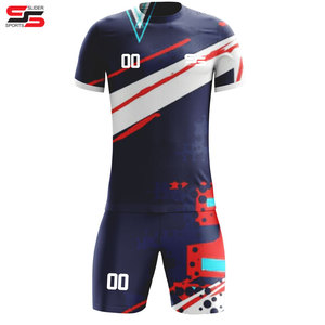 Ensemble de maillot et short de football de haute qualité, design personnalisé, logo, respirant, léger, vêtements de sport d'été, couleurs et tailles personnalisées - Product Image 5