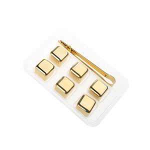 Cubitos de hielo dorados de acero inoxidable para accesorios de Bar Cubitos de hielo para bebidas de café Whisky Café - Product Image 5