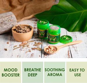 Hongkhu เครื่องพ่นจมูกสมุนไพรแบบดั้งเดิมของไทยยาสูดจมูกยัดไส้เพื่อผ่อนคลายการดูแลร่างกาย - Product Image 6