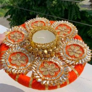 Indian Floral Metal Tea Light <b>Candle</b> Holder Unique <b>Candle</b> Jar <b>Stand</b> for Home Wedding Diwali Valentine's Day Festive Decorations - Product Image 5