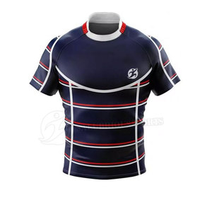 Breathable Plus Size Short Sleeve Rugby Uniform 100% Polyester Customized Logo New Arrival Latest Style - Product Image 1