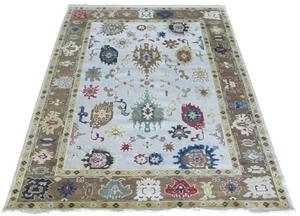 Alfombras Antiguas de Lana Clásicas Hechas a Mano con Nudos Persas Turcos Oushak, Antideslizantes, Lavables, Duraderas y de Lujo para Decoración del Hogar - Product Image 2