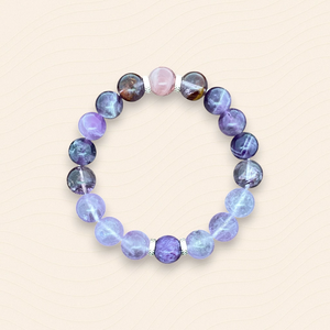 Pulsera de flujo de energía de amatista de lavanda rosa púrpura Bendición de cristal Fengshui para fiestas y ocasiones - Product Image 3