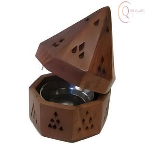 Support d'encens en bois traditionnel avec design artistique, naturel et durable, cadeau religieux pour la maison et le temple - Product Image 1