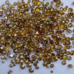 1mm 2mm 3mm Naturel Brun Champagne Jaune Fantaisie Diamants Rond Brillant Coupe Vrai Brun Couleur Précieux Montre Lâche Cadran - Product Image 1