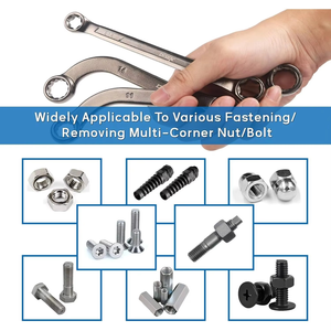 Juego de llaves E-Torx DISEN de 14 piezas Half Moon S-Style OEM, acero al cromo vanadio, mango ergonómico métrico antichispas, 3 años de garantía - Product Image 5