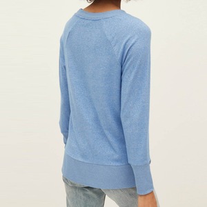 เสื้อสเวตเตอร์สวมหัวสำหรับผู้หญิงเสื้อสเวตเชิ้ตแบบกำหนดเองไหล่ตกเสื้อสเวตเชิ้ตระบายอากาศใส่สบาย - Product Image 3