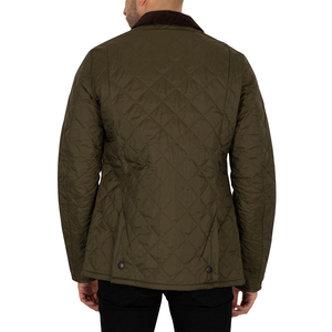 Chaqueta de edredón de calidad superior personalizada al por mayor, chaqueta acolchada con cuello embudo y botones completos de color marrón oscuro - Product Image 2