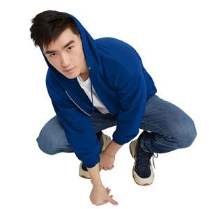 PROCLUB Conjunto de Sudadera con capucha de peso pesado de diseño personalizado para hombres Fleece con cremallera completa con sudaderas con estampado original - Product Image 4