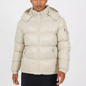 Veste rembourrée à capuche la plus vendue avec capuche détachable coupe-vent chaud hiver extérieur bulle vestes pour hommes avec poches - Product Image 1