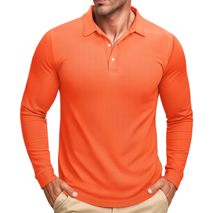 Premium meilleur tissu Polo pour hommes respirant à manches longues de haute qualité nouvelle vente Polo pour hommes - Product Image 1