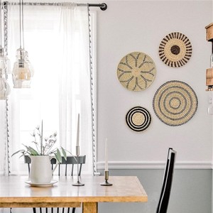 Décoration murale en herbe de mer pour la maison, la chambre à coucher, le couloir, panier suspendu en herbe de mer tissée pour la décoration murale - Product Image 5