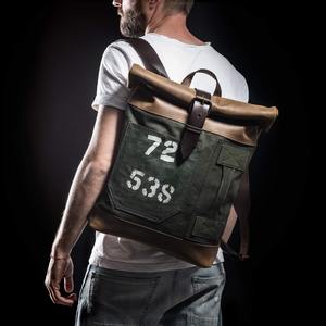 Leather Canvas Backpack Casual <b>Travel</b> School Laptop <b>Rucksack</b> Eco-Friendly Large Capacity Lightweight Unisex Bulk Supplier - Product Image 5