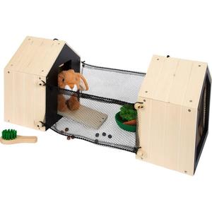 Small Foot Rabbit Hutch with <b>Run</b> Promotional Pet Product - Product Image 1