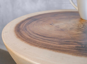 Table d'appoint sablier en bois massif Suar meubles en bois uniques faits à la main finition lisse salon moderne bureau décor hôtel Villa - Product Image 5