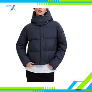 Short Cotton Bomber Jacket Lightweight Breathable Packable Winter Warm Hooded Outerwear <b>Travel</b> - Product Image 4