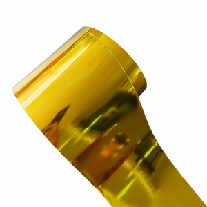 Rouleau vierge de papier autocollant doré effet coquille d'œuf pour étiquettes de sécurité destructibles personnalisées en vinyle, autocollants d'avertissement et étiquettes en forme de coquille d'œuf - Product Image 1