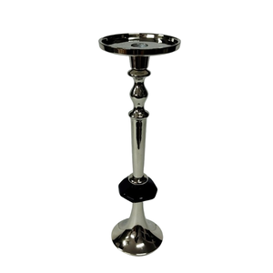 Decoración de lujo para el hogar, nuevo diseño con portavelas de vidrio, portavelas votivo cónico de Metal de ascenso para el hogar para boda - Product Image 2