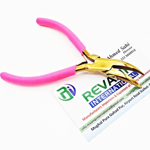 Alicates de Punta curva con mango rosa más vendidos, herramienta para extensiones de cabello, alicates de Clip para Micro anillos/enlaces/Cuentas, extensiones de Feria de plumas - Product Image 5
