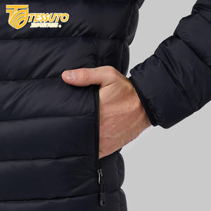 <b>Men's</b> Custom Satin Puffer Jacket Designer Winter Bubble <b>Padded</b> <b>Coat</b> Waterproof with Zipper Closure Short Length Outdoorwear - Product Image 6