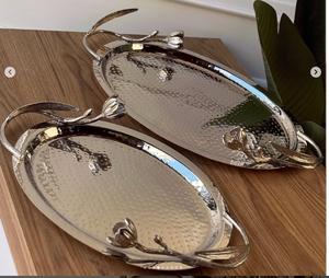 High Quality Silver Cookie <b>Stand</b> <b>Cake</b> <b>Dome</b> Bowls Trays With Floral Pattern Stainless Steel Tier <b>Stand</b> <b>Cake</b> Cookie <b>Stand</b> Trays - Product Image 3