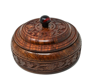 Meilleure qualité boîte à épices en bois ensemble arrondi Dani Masala Dabba pour la cuisine en gros Herb & Spice stockage conteneur - Product Image 5