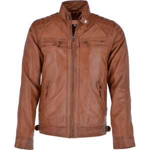 Chaqueta de cuero con cuello levantado para hombre diseño elegante y limpio transpirable para la moda moderna chaquetas de invierno a la venta - Product Image 6