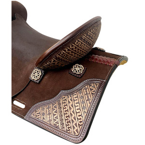Fournisseur en gros de selle de cheval occidentale en cuir véritable, conception occidentale personnalisée disponible au prix du marché - Product Image 5