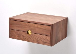 Mesita de noche de madera moderna con cajones, mesita de noche de madera maciza para almacenamiento de dormitorio, mesas de centro esenciales para comedor - Product Image 3